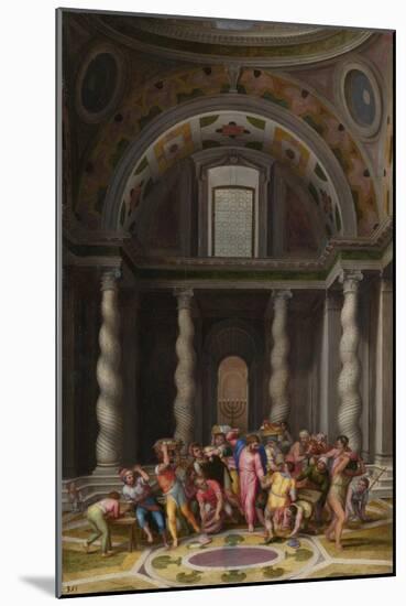 The Purification of the Temple, after 1550-Marcello Venusti-Mounted Giclee Print