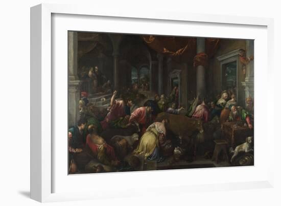The Purification of the Temple, C. 1580-Jacopo Bassano-Framed Giclee Print