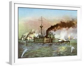 The 'Puritan' at Matanzas, 1898-null-Framed Giclee Print