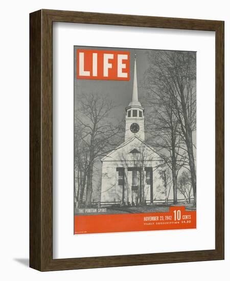 The Puritan Spirit, New England Church, November 23, 1942-Fritz Goro-Framed Photographic Print