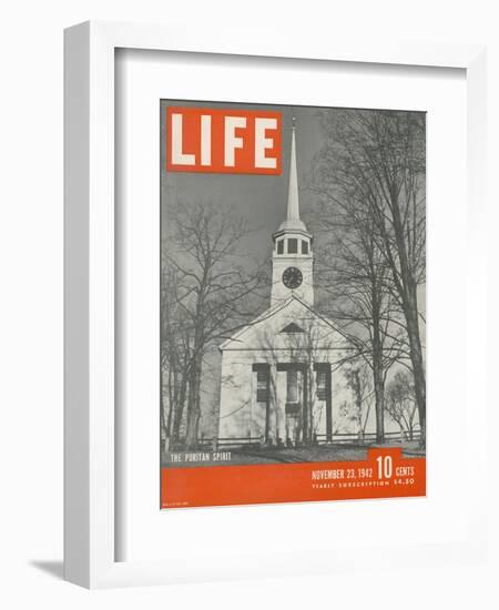 The Puritan Spirit, New England Church, November 23, 1942-Fritz Goro-Framed Photographic Print