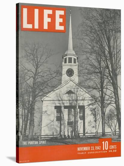 The Puritan Spirit, New England Church, November 23, 1942-Fritz Goro-Stretched Canvas