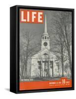 The Puritan Spirit, New England Church, November 23, 1942-Fritz Goro-Framed Stretched Canvas