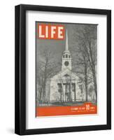 The Puritan Spirit, New England Church, November 23, 1942-Fritz Goro-Framed Premium Photographic Print