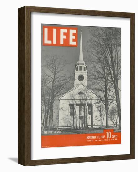 The Puritan Spirit, New England Church, November 23, 1942-Fritz Goro-Framed Photographic Print