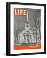 The Puritan Spirit, New England Church, November 23, 1942-Fritz Goro-Framed Photographic Print