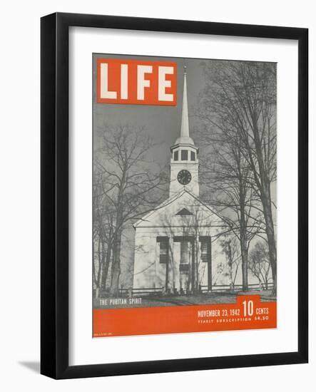 The Puritan Spirit, New England Church, November 23, 1942-Fritz Goro-Framed Photographic Print