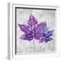 The Purple Leaves on Silver I-Patricia Pinto-Framed Art Print