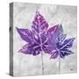 The Purple Leaves on Silver I-Patricia Pinto-Stretched Canvas