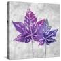 The Purple Leaves on Silver I-Patricia Pinto-Stretched Canvas
