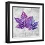 The Purple Leaves on Silver I-Patricia Pinto-Framed Art Print