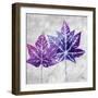 The Purple Leaves on Silver II-Patricia Pinto-Framed Premium Giclee Print