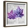 The Purple Leaves on Silver II-Patricia Pinto-Framed Art Print