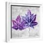 The Purple Leaves on Silver II-Patricia Pinto-Framed Art Print
