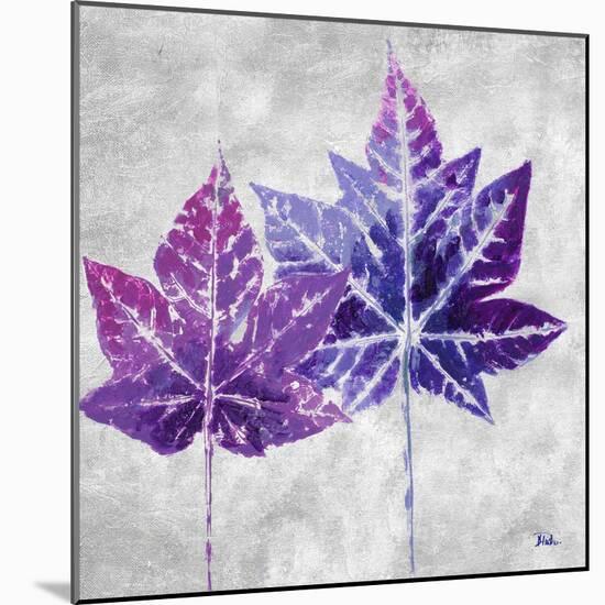 The Purple Leaves on Silver II-Patricia Pinto-Mounted Art Print