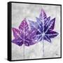 The Purple Leaves on Silver II-Patricia Pinto-Framed Stretched Canvas