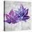 The Purple Leaves on Silver II-Patricia Pinto-Stretched Canvas