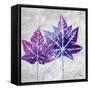 The Purple Leaves on Silver II-Patricia Pinto-Framed Stretched Canvas