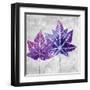 The Purple Leaves on Silver II-Patricia Pinto-Framed Art Print