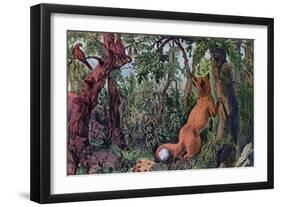 The Puzzled Fox, 1872-Currier & Ives-Framed Giclee Print