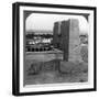 The Pylon and Court of the Temple of Horus at Edfu, Egypt, 1900-Underwood & Underwood-Framed Photographic Print