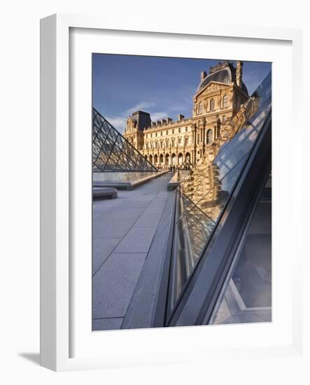 The Pyramid at the Louvre Museum, Paris, France, Europe-Julian Elliott-Framed Photographic Print