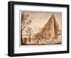 The Pyramid of C.Cestius, 1833-Agostino Tofanelli-Framed Giclee Print