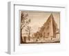 The Pyramid of C.Cestius, 1833-Agostino Tofanelli-Framed Giclee Print