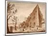 The Pyramid of C.Cestius, 1833-Agostino Tofanelli-Mounted Giclee Print