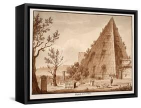 The Pyramid of C.Cestius, 1833-Agostino Tofanelli-Framed Stretched Canvas