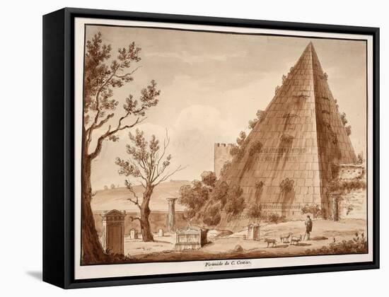 The Pyramid of C.Cestius, 1833-Agostino Tofanelli-Framed Stretched Canvas