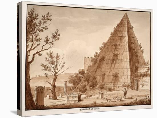 The Pyramid of C.Cestius, 1833-Agostino Tofanelli-Stretched Canvas