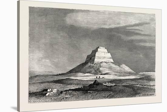 The Pyramid of Meydoom. Egypt, 1879-null-Stretched Canvas