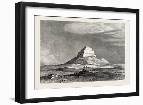 The Pyramid of Meydoom. Egypt, 1879-null-Framed Giclee Print