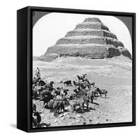 The Pyramid of Sakkarah, Egypt, 1905-Underwood & Underwood-Framed Stretched Canvas