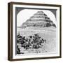 The Pyramid of Sakkarah, Egypt, 1905-Underwood & Underwood-Framed Photographic Print