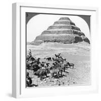 The Pyramid of Sakkarah, Egypt, 1905-Underwood & Underwood-Framed Photographic Print