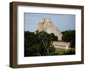 The Pyramid of the Magician, Uxmal, UNESCO World Heritage Site, Yucatan, Mexico, North America-Balan Madhavan-Framed Photographic Print