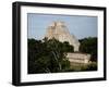 The Pyramid of the Magician, Uxmal, UNESCO World Heritage Site, Yucatan, Mexico, North America-Balan Madhavan-Framed Photographic Print