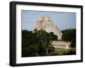 The Pyramid of the Magician, Uxmal, UNESCO World Heritage Site, Yucatan, Mexico, North America-Balan Madhavan-Framed Photographic Print