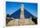 The Pyramid Sports Arena in Memphis, TN with statue of Ramses at entrance-null-Framed Photographic Print