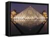 The Pyramide Du Louvre, Paris, France-William Sutton-Framed Stretched Canvas