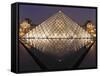 The Pyramide Du Louvre, Paris, France-William Sutton-Framed Stretched Canvas