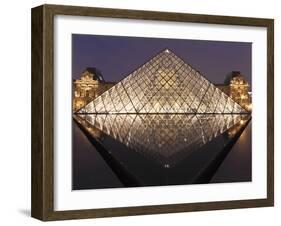 The Pyramide Du Louvre, Paris, France-William Sutton-Framed Premium Photographic Print