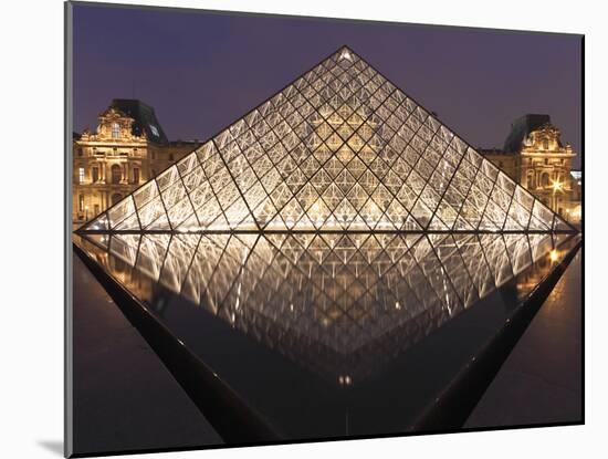 The Pyramide Du Louvre, Paris, France-William Sutton-Mounted Premium Photographic Print