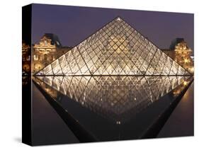 The Pyramide Du Louvre, Paris, France-William Sutton-Stretched Canvas