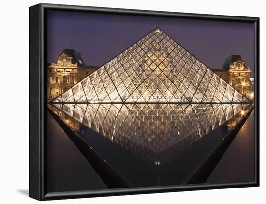 The Pyramide Du Louvre, Paris, France-William Sutton-Framed Photographic Print