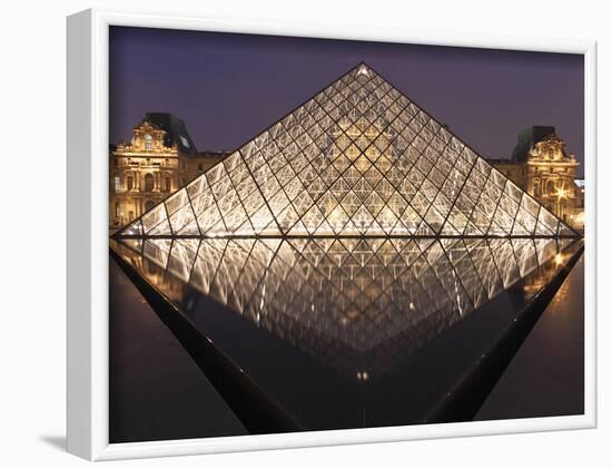 The Pyramide Du Louvre, Paris, France-William Sutton-Framed Photographic Print