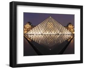 The Pyramide Du Louvre, Paris, France-William Sutton-Framed Photographic Print