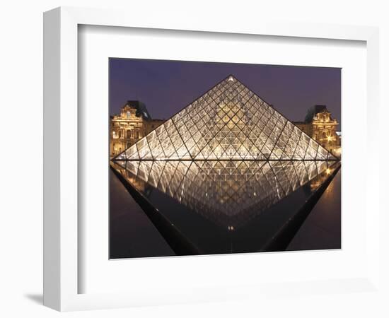 The Pyramide Du Louvre, Paris, France-William Sutton-Framed Photographic Print